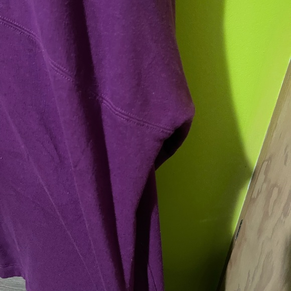 Dark purple 1/2 zip PINK sweatshirt - Picture 4 of 4